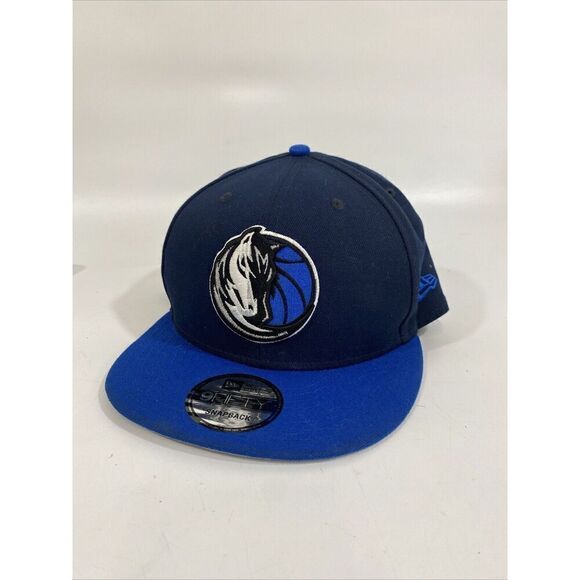 9Fifty New Era Dallas Mavericks Two Tone SnapBack Cap Hat Blue Navy - Picture 2 of 10
